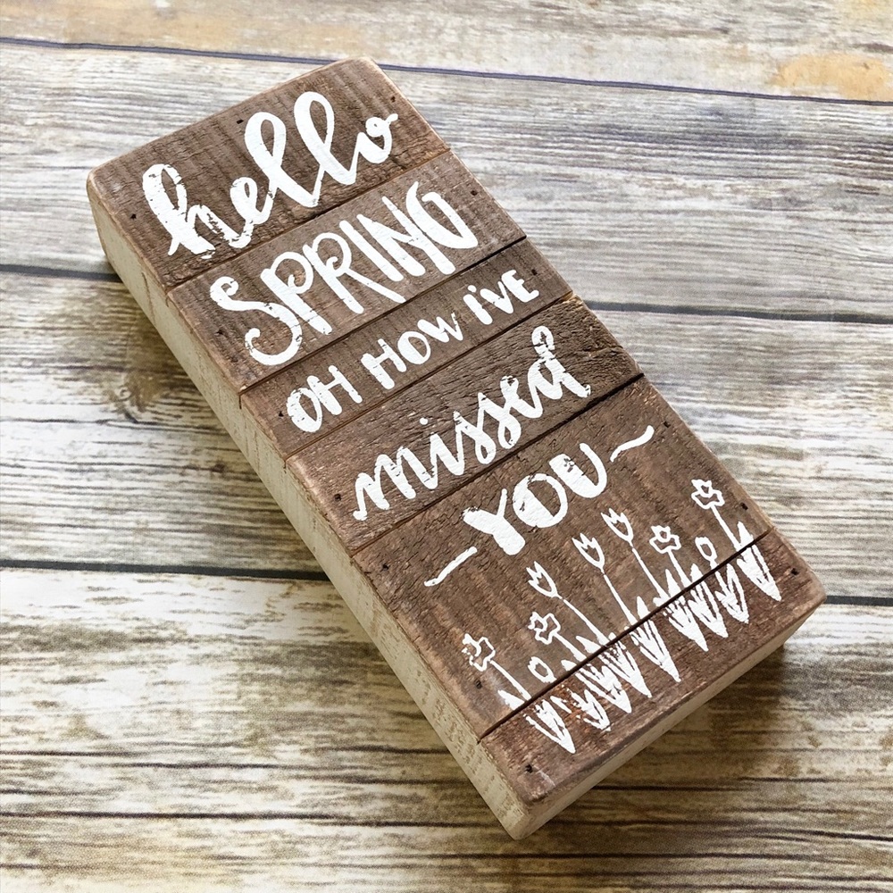 New Primitives By Kathy Rustic Spring Box Sign